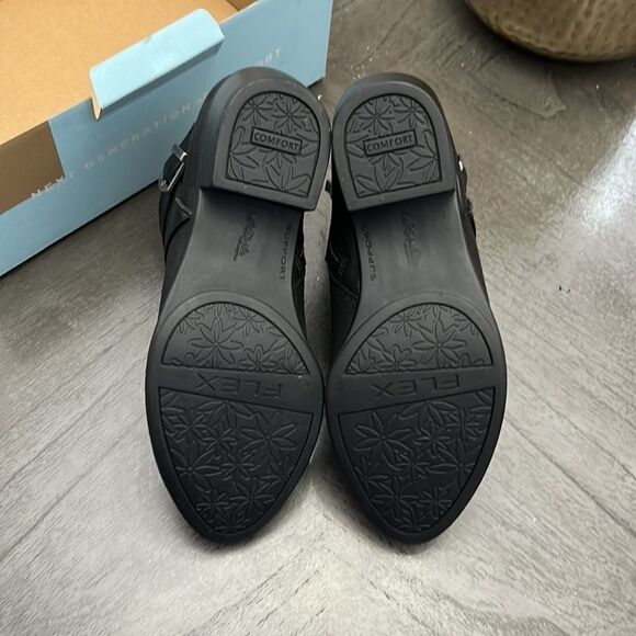 Ally Womens Cushioned Footbed Round Toe Ankle Boots (WIDE) - Picture 3 of 7